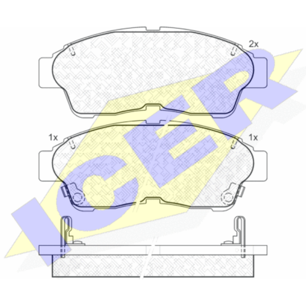Тормозные колодки Icer 181005 передние/ дисковые photo 2 Тормозные колодки Icer 181005 передние/ дисковые photo 2