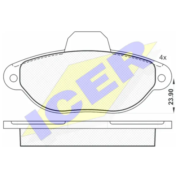 Тормозные колодки Icer 181018 передние/ дисковые photo 2 Тормозные колодки Icer 181018 передние/ дисковые photo 2