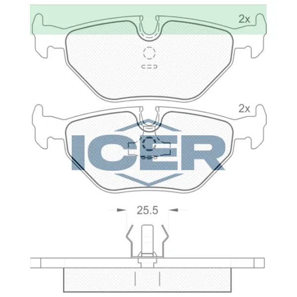 Тормозные колодки Icer 181051 задние/ дисковые photo 2