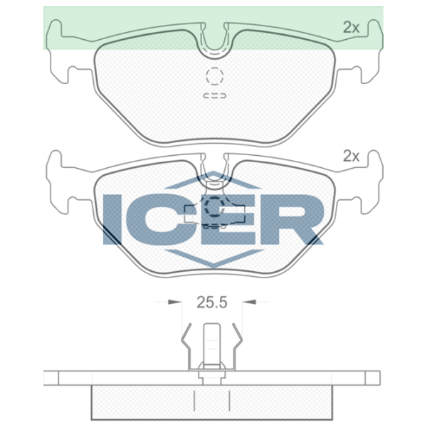 Тормозные колодки Icer 181051 задние/ дисковые photo 2
