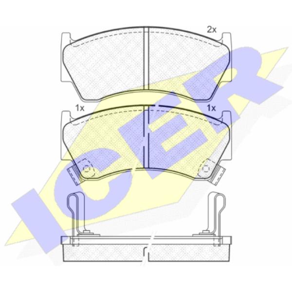 Plăcuțe de frână Icer 181094 spate/ disk photo 2 Plăcuțe de frână Icer 181094 spate/ disk photo 2
