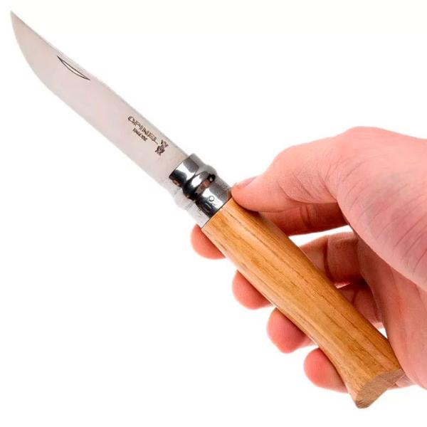 Нож Opinel Stainless Steel Oak handle Nr. 8 для повседневного использования/ Sandvik 12C27 photo 5