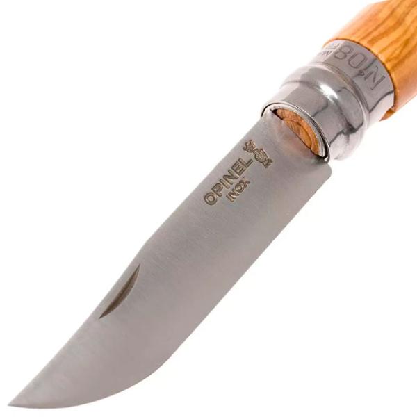 Нож Opinel Steel Olive wood Nr. 8 карманный/ Sandvik 12C27 photo 4
