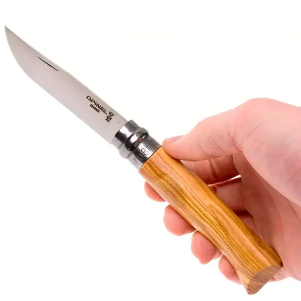 Нож Opinel Steel Olive wood Nr. 8 карманный/ Sandvik 12C27 photo 5