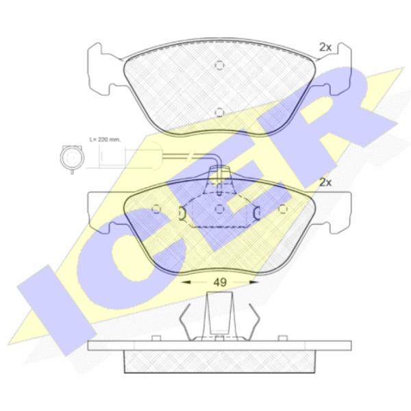 Plăcuțe de frână Icer 181125 față/ disk photo 2
