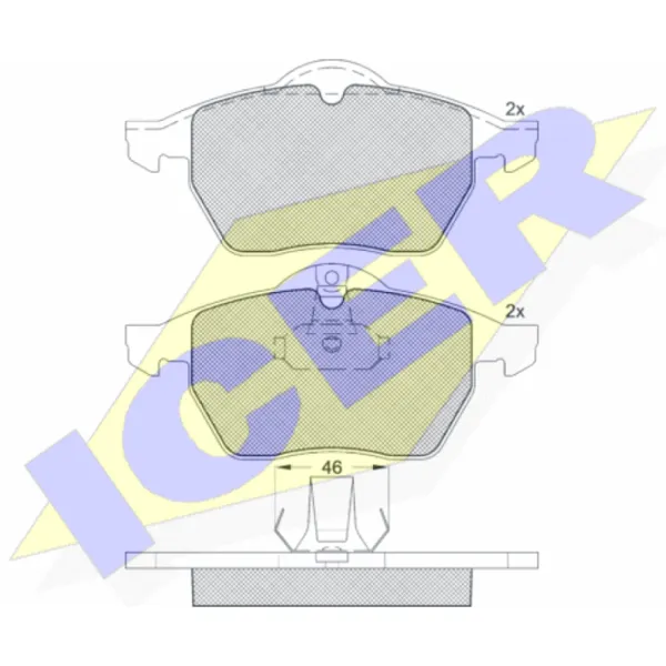 Тормозные колодки Icer 181128 передние/ дисковые photo 2