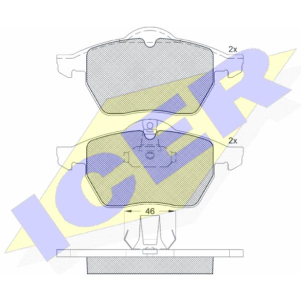 Тормозные колодки Icer 181128 передние/ дисковые photo 2