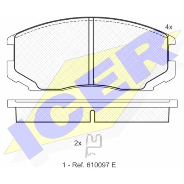 Plăcuțe de frână Icer 181129 față/ disk photo 2