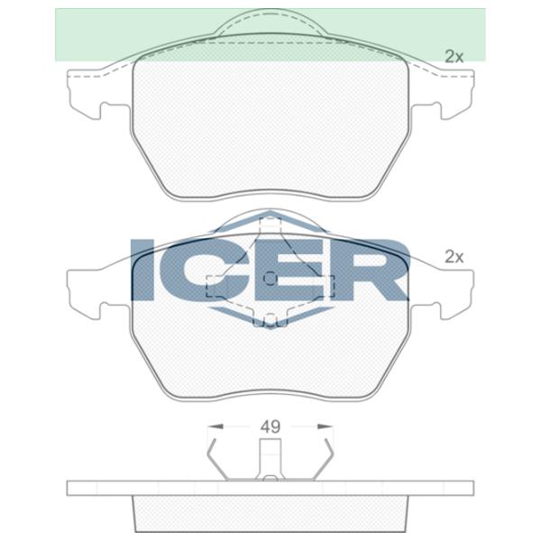 Plăcuțe de frână Icer 181139 față/ disk photo 2 Plăcuțe de frână Icer 181139 față/ disk photo 2