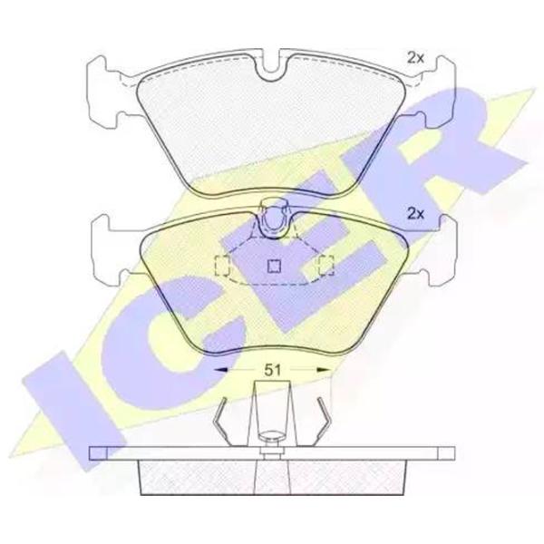 Тормозные колодки Icer 181140 передние/ дисковые photo 2