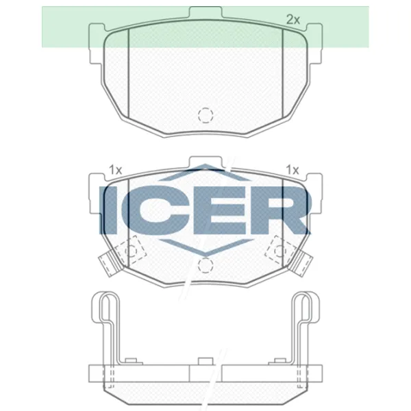 Тормозные колодки Icer 181144 задние/ дисковые photo 2 Тормозные колодки Icer 181144 задние/ дисковые photo 2