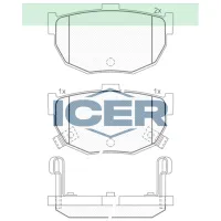 Plăcuțe de frână Icer 181144 spate/ disk photo 2