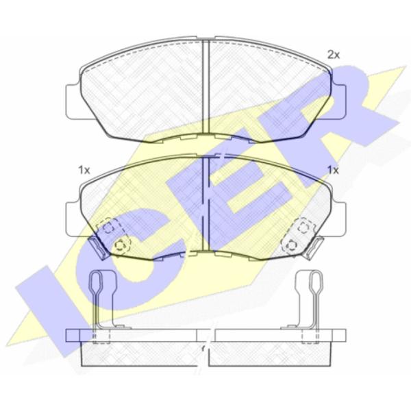 Тормозные колодки Icer 181329 передние/ дисковые photo 2 Тормозные колодки Icer 181329 передние/ дисковые photo 2