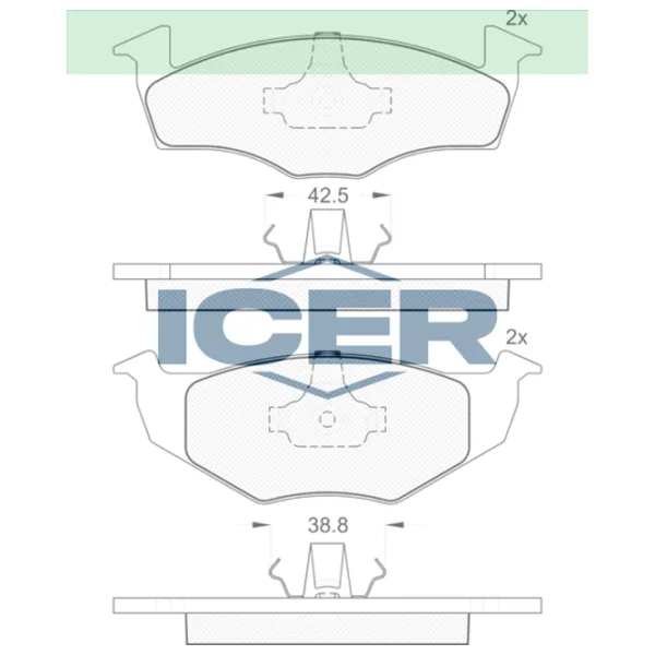 Тормозные колодки Icer 181178 передние/ дисковые photo 2