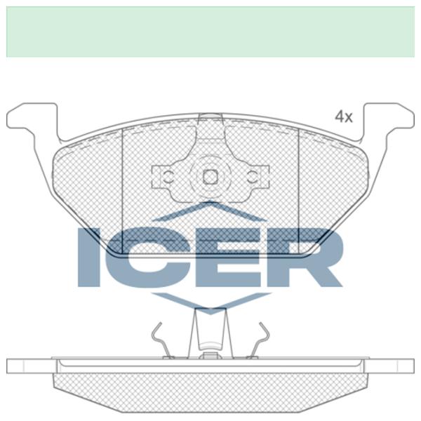 Тормозные колодки Icer 181184 передние/ дисковые photo 2 Тормозные колодки Icer 181184 передние/ дисковые photo 2