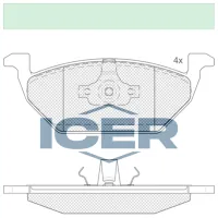 Plăcuțe de frână Icer 181184 față/ disk photo 2