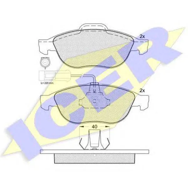Plăcuțe de frână Icer 181212 față/ disk photo 2 Plăcuțe de frână Icer 181212 față/ disk photo 2