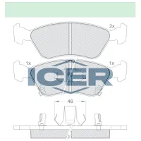 Plăcuțe de frână Icer 181235 față/ disk photo 2