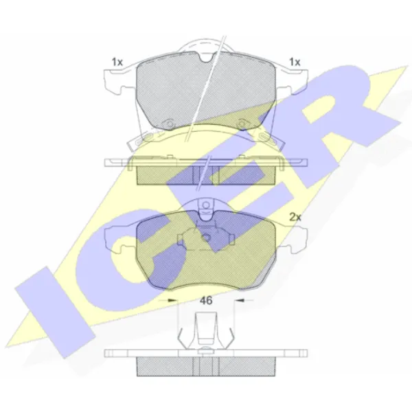 Plăcuțe de frână Icer 181248 față/ disk photo 2 Plăcuțe de frână Icer 181248 față/ disk photo 2