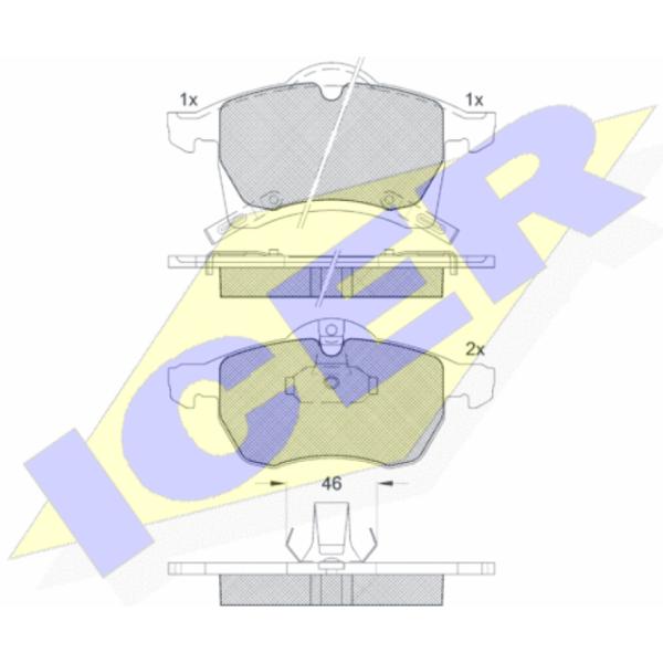 Plăcuțe de frână Icer 181248 față/ disk photo 2 Plăcuțe de frână Icer 181248 față/ disk photo 2