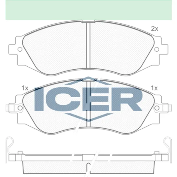 Plăcuțe de frână Icer 181260 față/ disk photo 2 Plăcuțe de frână Icer 181260 față/ disk photo 2