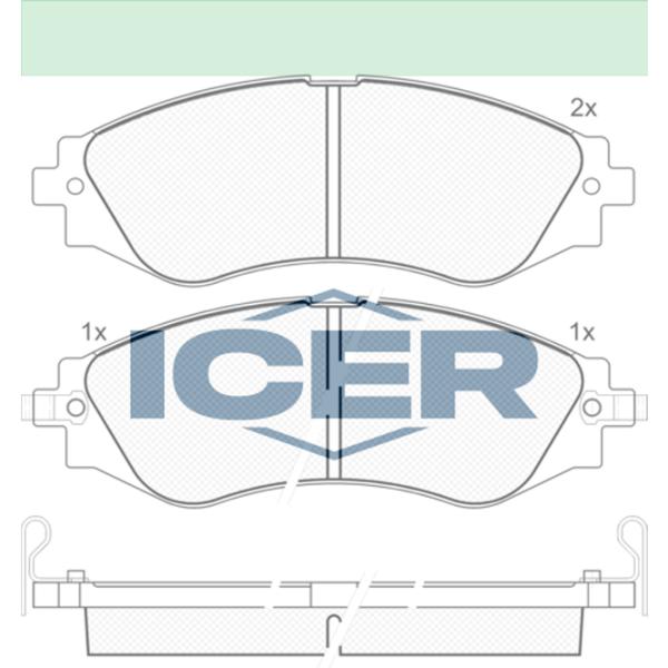 Plăcuțe de frână Icer 181260 față/ disk photo 2 Plăcuțe de frână Icer 181260 față/ disk photo 2