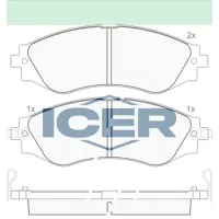 Plăcuțe de frână Icer 181260 față/ disk photo 2