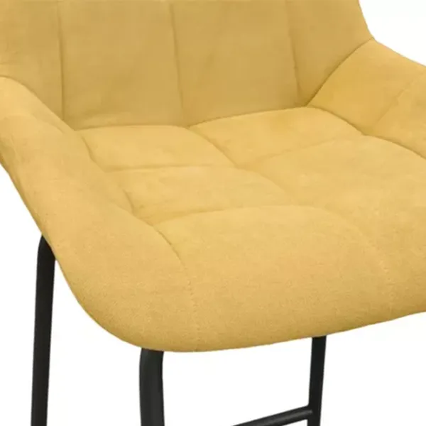 Scaun de bar Deco Soro-40 Stofă/ Metal/ Yellow photo 3