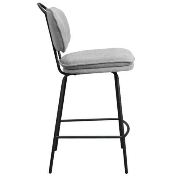 Scaun de bar Deco Solomon JD8405-2 Stofă/ Metal/ Grey photo 2