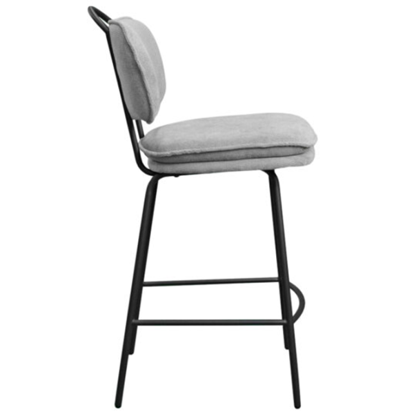 Scaun de bar Deco Solomon JD8405-2 Stofă/ Metal/ Grey photo 2
