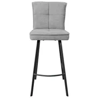 Scaun de bar Deco Lorenz JB8835 Stofă/ Metal/ Grey photo 2