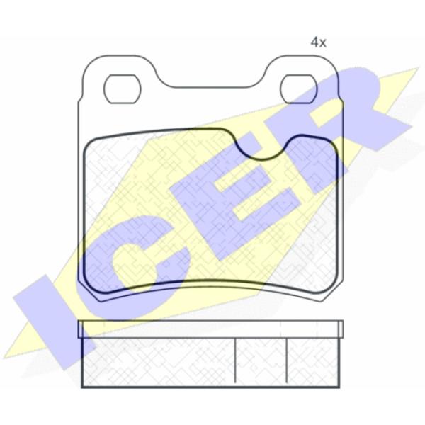 Plăcuțe de frână Icer 180807 spate/ disk photo 2 Plăcuțe de frână Icer 180807 spate/ disk photo 2