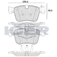 Plăcuțe de frână Icer 182166 față/ disk photo 2