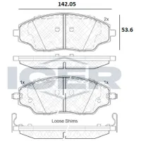 Plăcuțe de frână Icer 182167 față/ disk photo 2
