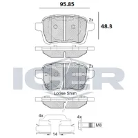 Plăcuțe de frână Icer 182170-203 spate/ disk photo 2