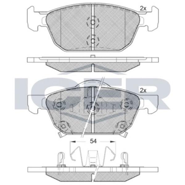 Тормозные колодки Icer 182183 передние/ дисковые photo 2 Тормозные колодки Icer 182183 передние/ дисковые photo 2