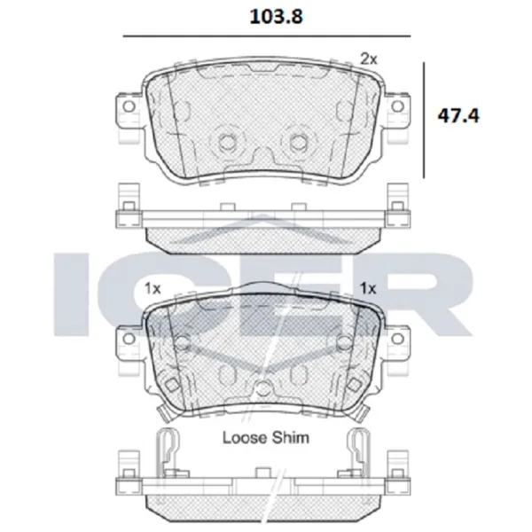 Тормозные колодки Icer 182188 задние/ дисковые photo 2 Тормозные колодки Icer 182188 задние/ дисковые photo 2