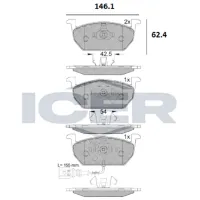 Plăcuțe de frână Icer 182189 față/ disk photo 2