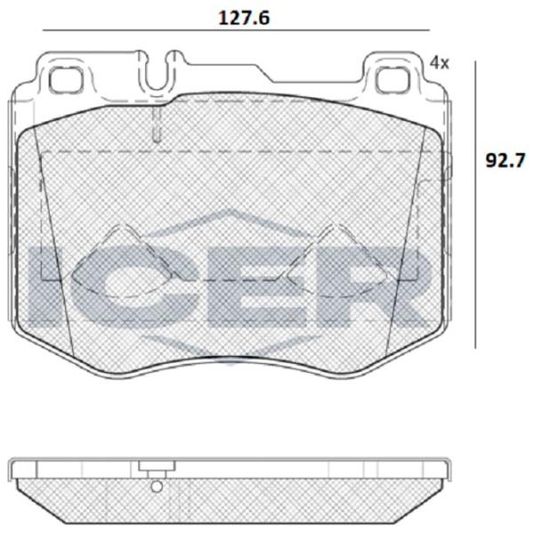 Тормозные колодки Icer 182195 передние/ дисковые photo 2