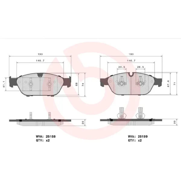 Plăcuțe de frână Brembo P 85 127 față/ disk photo 4