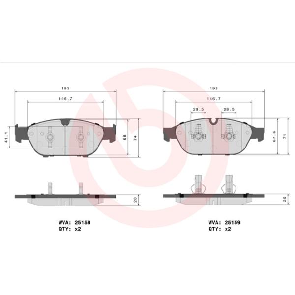 Plăcuțe de frână Brembo P 85 127 față/ disk photo 4