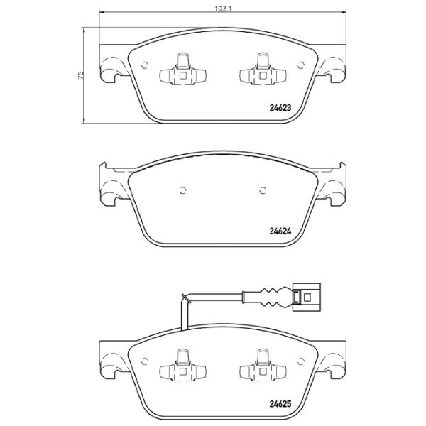 Тормозные колодки Brembo P 85 141 передние/ дисковые photo 4 Тормозные колодки Brembo P 85 141 передние/ дисковые photo 4