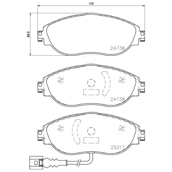 Тормозные колодки Brembo P 85 144 передние/ дисковые photo 4 Тормозные колодки Brembo P 85 144 передние/ дисковые photo 4