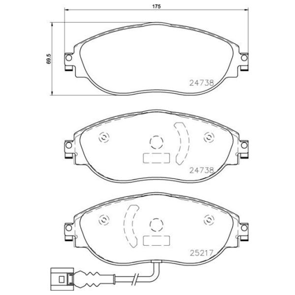 Тормозные колодки Brembo P 85 144 передние/ дисковые photo 4 Тормозные колодки Brembo P 85 144 передние/ дисковые photo 4