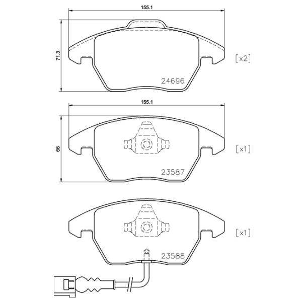 Тормозные колодки Brembo P 85 146 передние/ дисковые photo 4