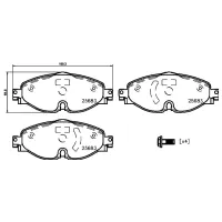 Plăcuțe de frână Brembo P 85 147 spate/ disk photo 4