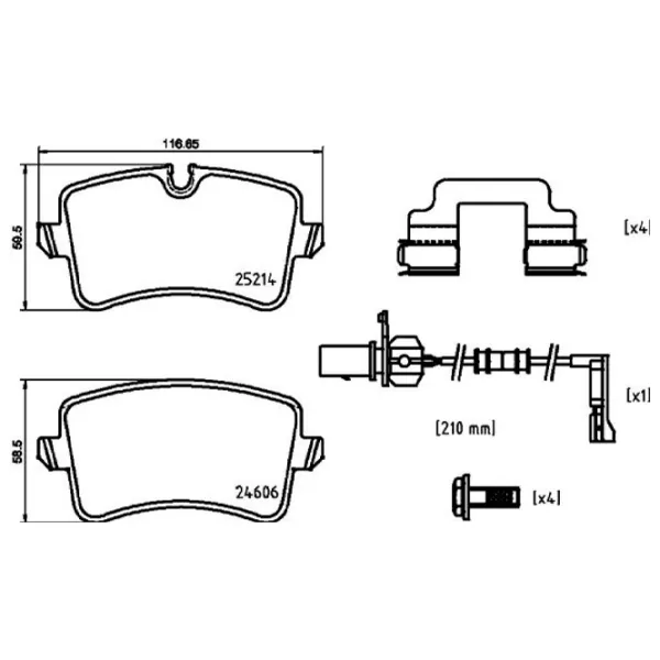 Тормозные колодки Brembo P 85 150 задние/ дисковые photo 4 Тормозные колодки Brembo P 85 150 задние/ дисковые photo 4