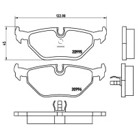 Plăcuțe de frână Brembo P 06 011 spate/ disk photo 4
