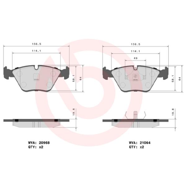 Тормозные колодки Brembo P 06 012 передние/ дисковые photo 4
