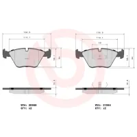 Plăcuțe de frână Brembo P 06 012 față/ disk photo 4